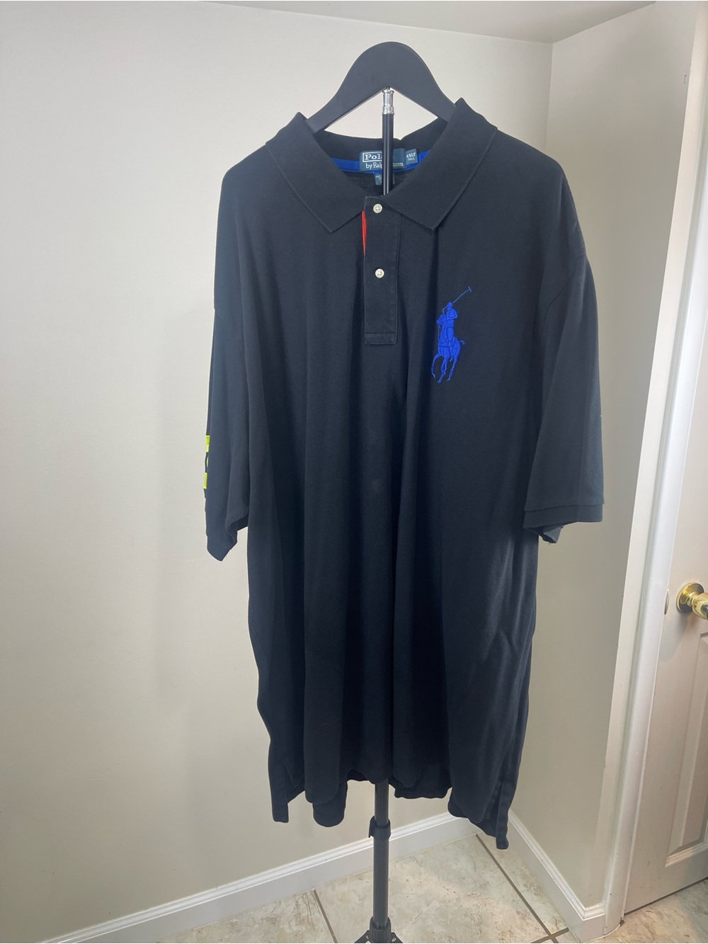 Ralph Lauren Men’s Black Polo with Large Blue Pony